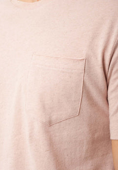 Heren Linnenmix T-shirt Pastel Pink