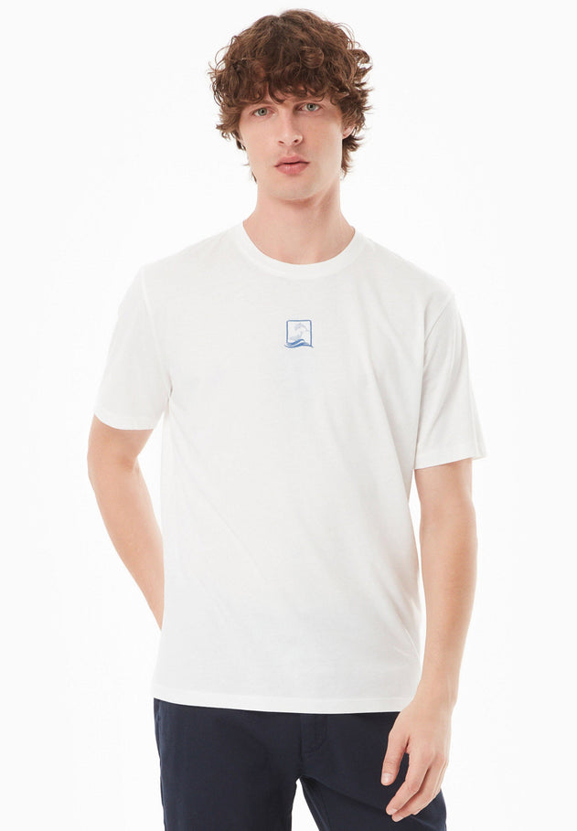 Heren Modalmix Dolfijn T-shirt Gebroken wit