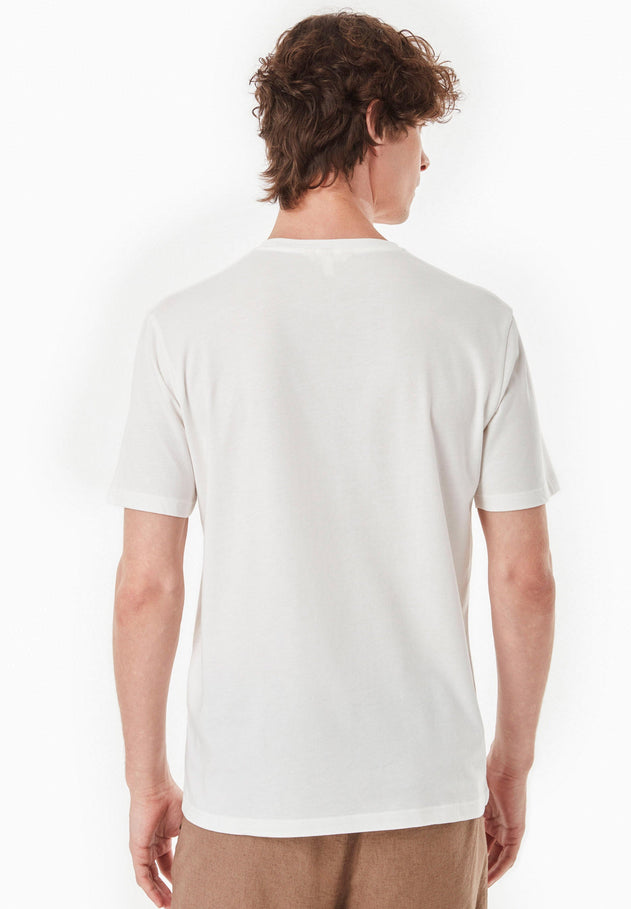 Heren Modalmix Palm Tree T-shirt Gebroken wit