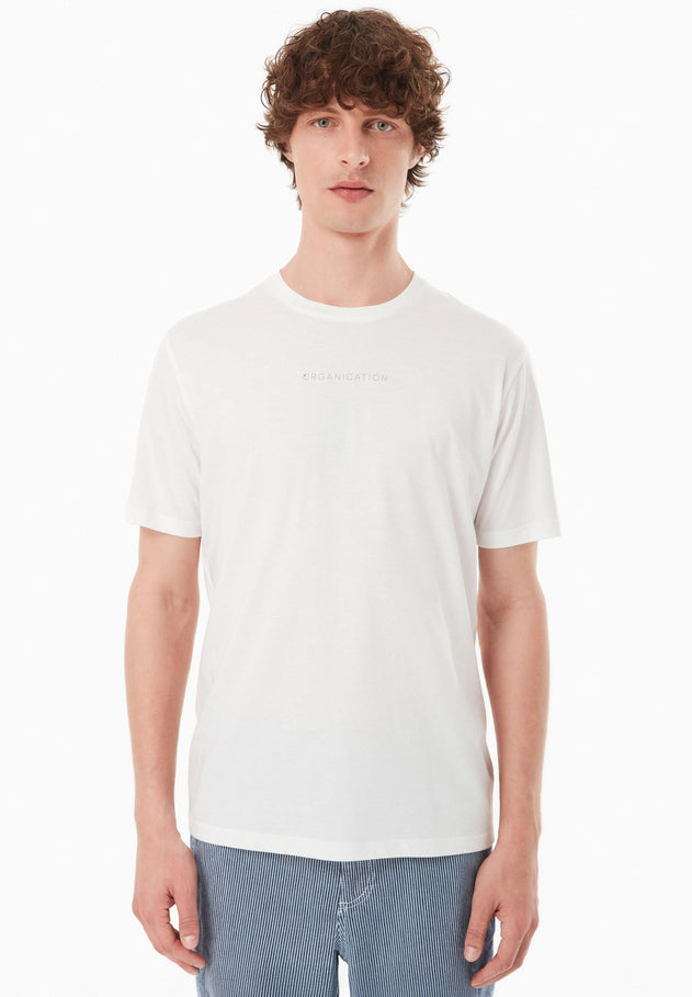 Heren Modalmix Organication T-shirt Gebroken wit