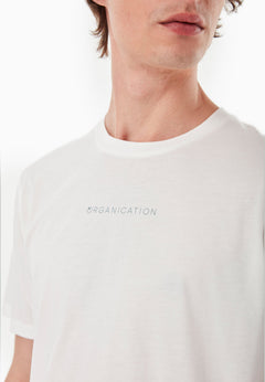 Heren Modalmix Organication T-shirt Gebroken wit
