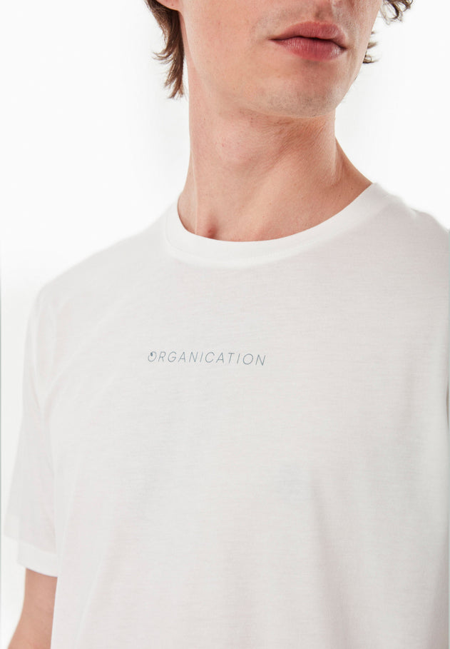 Heren Modalmix Organication T-shirt Gebroken wit