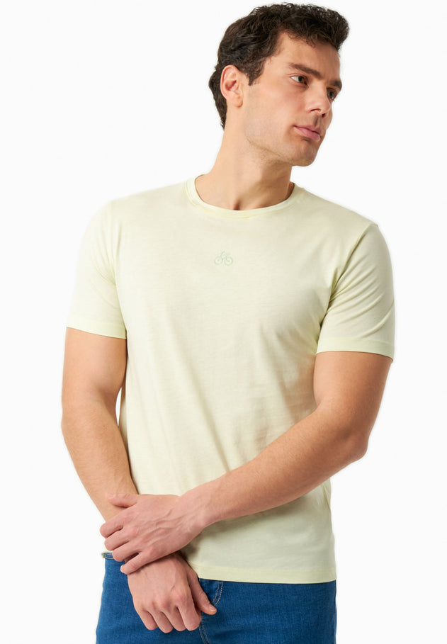 Heren Bicycle T-shirt Lime Green