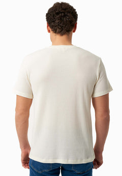 Heren Waffle T-shirt Naturel