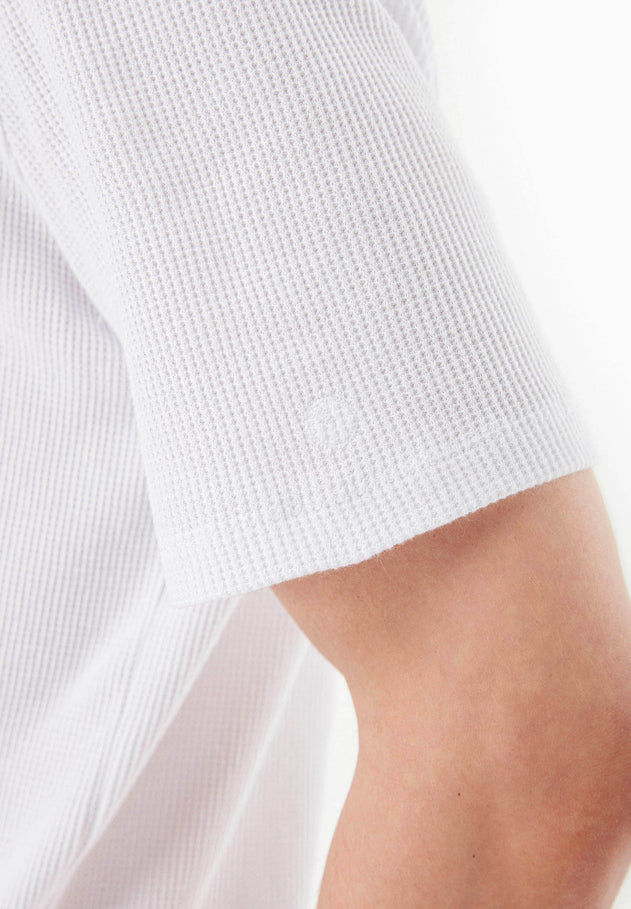 Heren Waffle T-shirt Wit