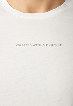 Heren Modalmix Purpose T-shirt Gebroken wit