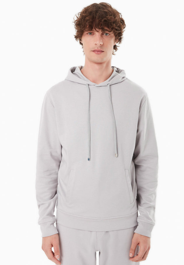 Heren Modalmix Hoodie Lichtgrijs