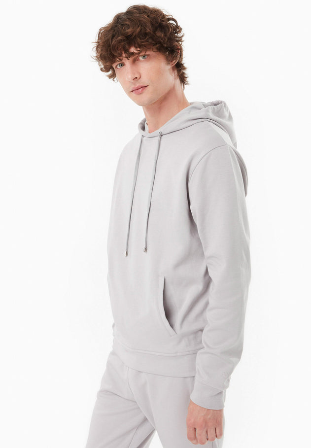 Heren Modalmix Hoodie Lichtgrijs