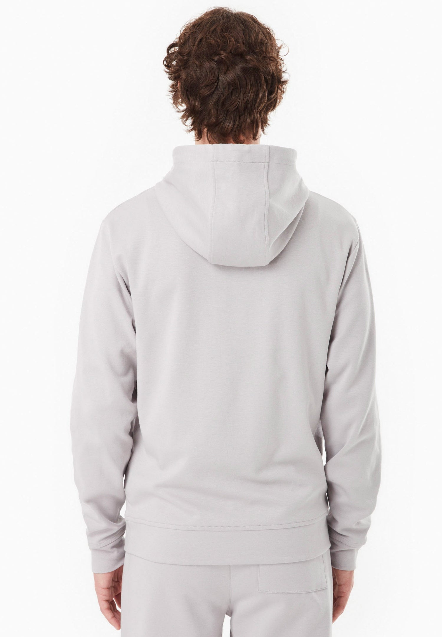 Heren Modalmix Hoodie Lichtgrijs