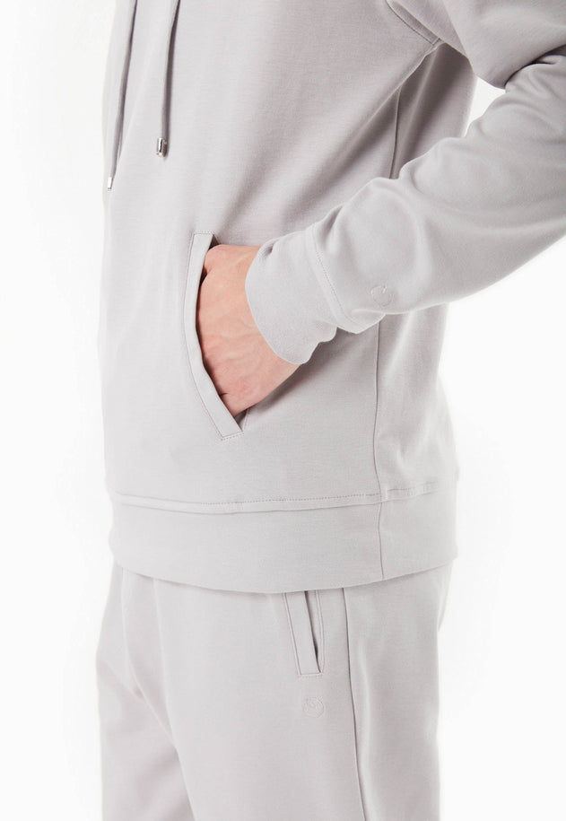 Heren Modalmix Hoodie Lichtgrijs