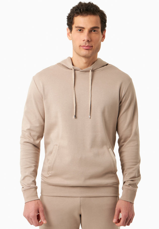 Heren Modalmix Hoodie Zand