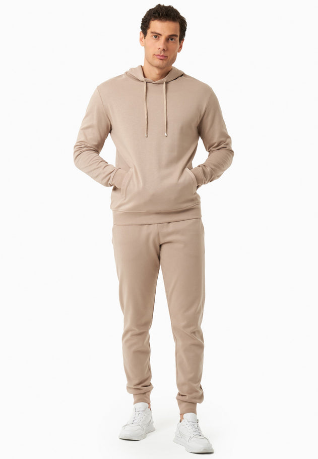 Heren Modalmix Hoodie Zand