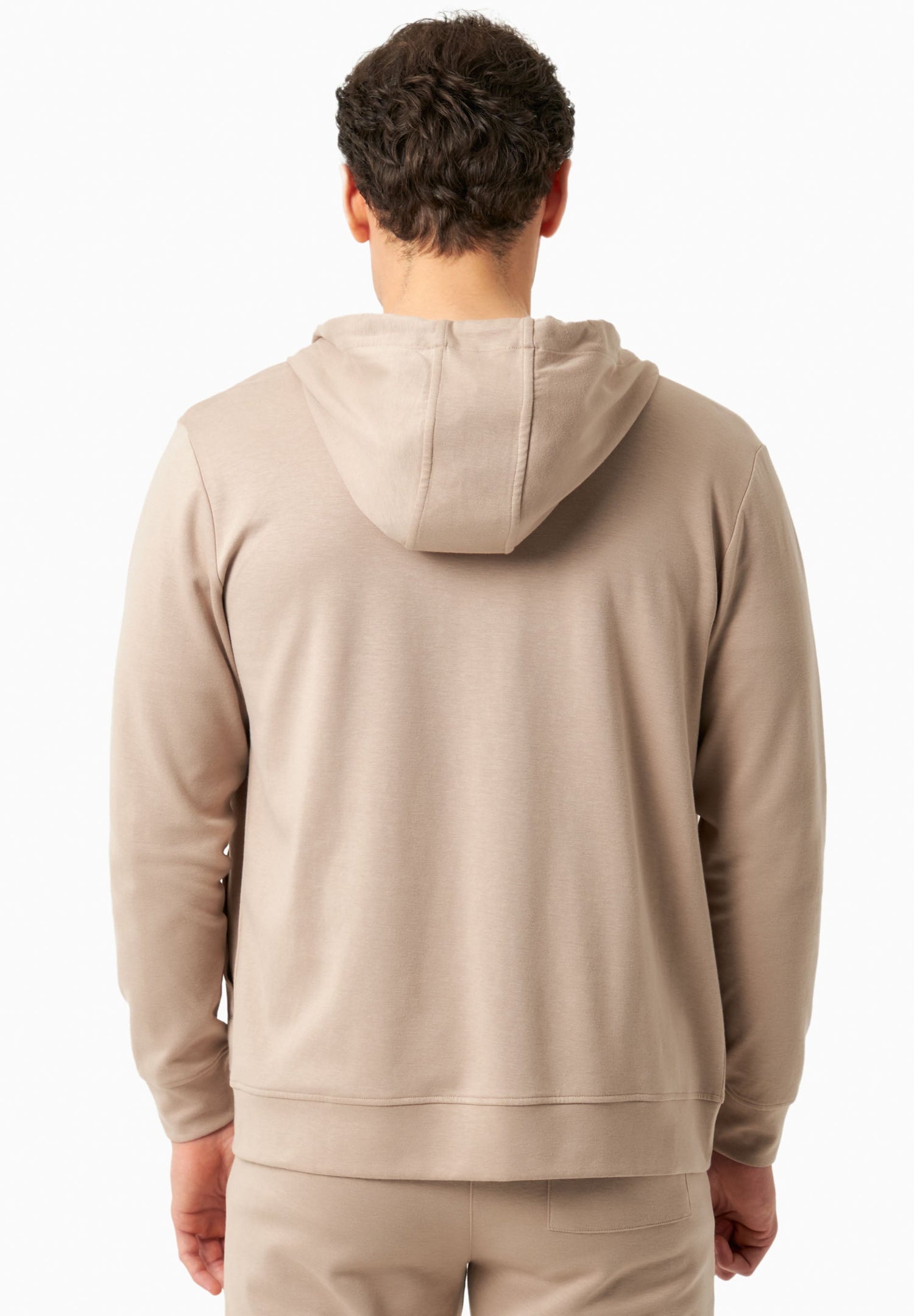 Heren Modalmix Ritshoodie Zand