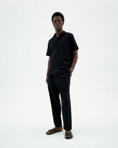 Luc Pants Seersucker Black