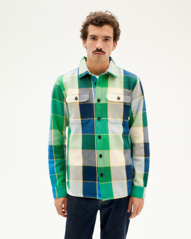 Men's Lucas Overshirt Checks Art Blue