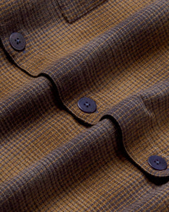 Men's Hans Checks Shirt Brown Navy