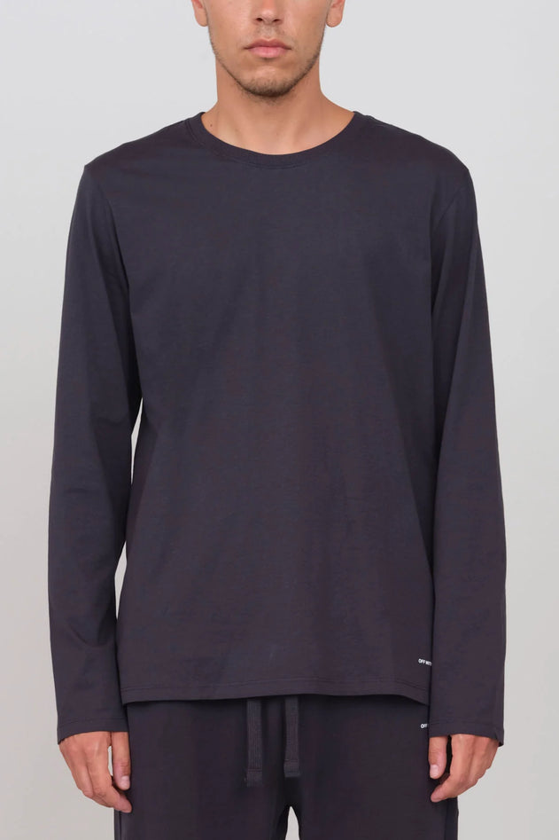 Long Sleeve Crewneck T-Shirt Blue