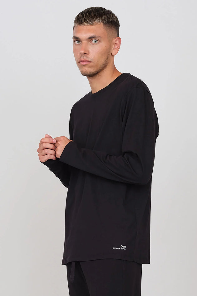 Long Sleeve Crewneck T-Shirt Black