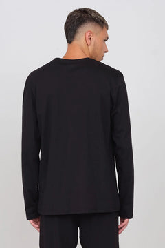 Long Sleeve Crewneck T-Shirt Black