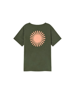 T-Shirt Back Coral Sun Green