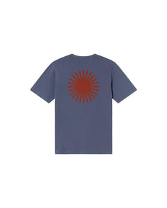 Men's Brown Back Sun T-Shirt Blue