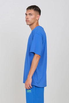 Printed Crewneck T-Shirt Cobalt Blue