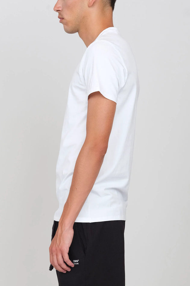 Stretch Jersey V-Neck T-Shirt White