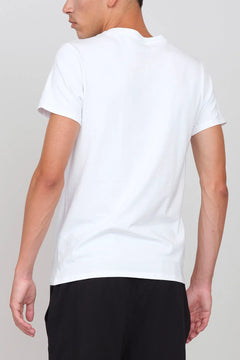 Stretch Jersey V-Neck T-Shirt White