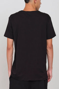 Stretch Jersey V-Neck T-Shirt Black