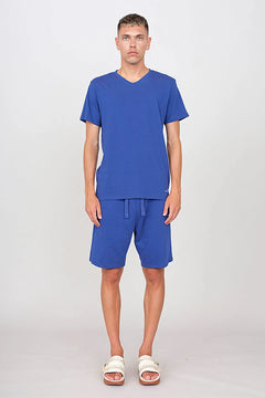 Stretch Jersey V-Neck T-Shirt Royal Blue