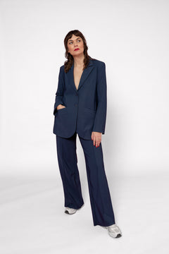 Rebel Trousers  Relaxed Wide Fit Dark Blue