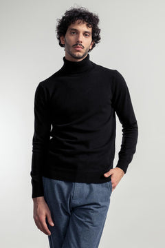 Alberto Cashmere Turtleneck Sweater Black