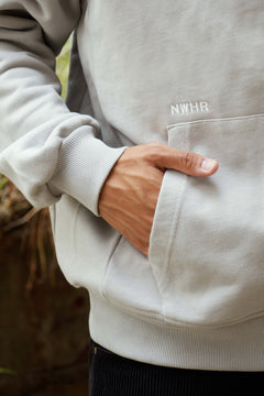 Zipper Essential Hoodie Grey