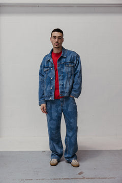 Laser Denim Pants Blue