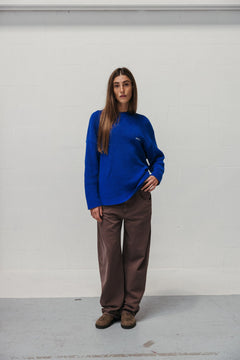 Boxy Knit Jersey Blue