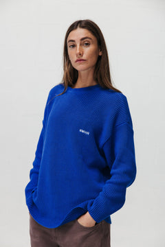 Boxy Knit Jersey Blue