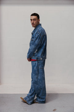 Laser Denim Jacket Blue