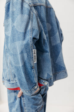 Laser Denim Jacket Blue