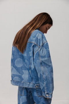Laser Denim Jacket Blue