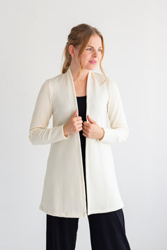 Melli EcoDesign Merino Wool Cardigan White