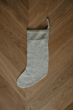 Linen Christmas Stocking Checks & Stripes