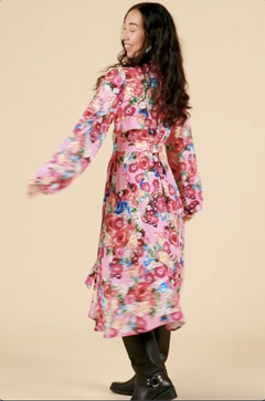 Wrap Midi Dressv Pink Marigold