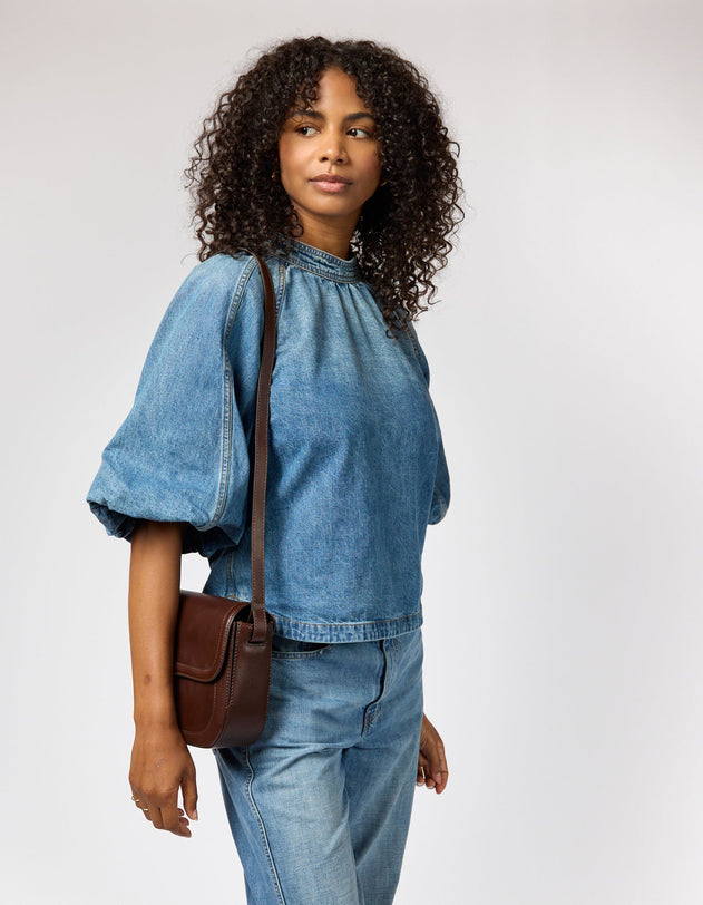 Nina Tas Chocoladebruin, Classic leer