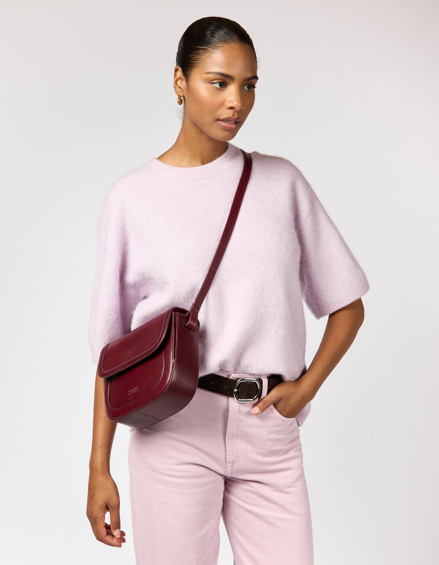 Nina Tas Donkerkersrood, Classic leer