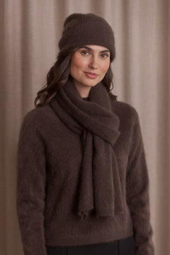 Cashmere Scarf Dark Chocolate