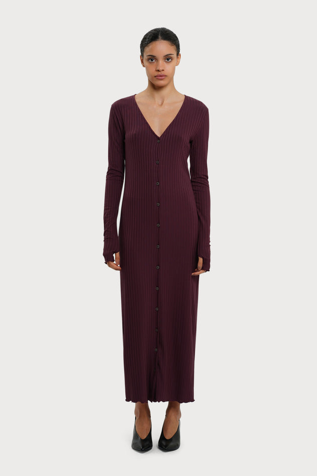 Odette Dress Wine Red