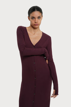 Odette Dress Wine Red