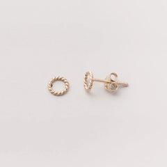 Fejn Twisted Circle Stud Earrings