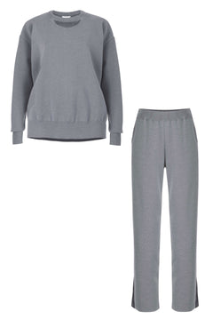 Ora & Rotondo Merino Co-ord Light Grey