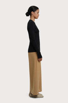 Lottie Wide Pants Camel Brown